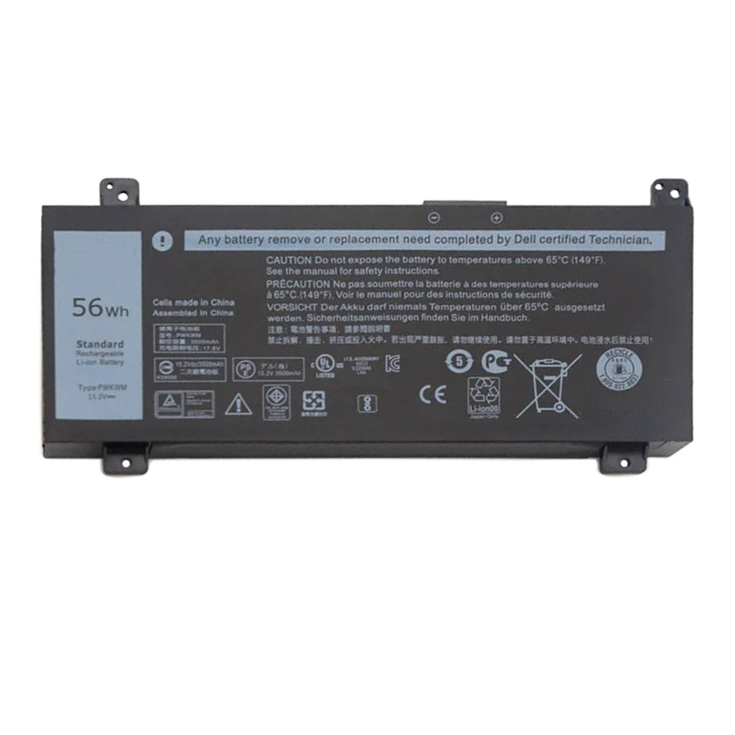 KELESY NEW Original 15.2V 56Wh PWKWM Laptop battery for Dell Inspiron 14 7000 14 7466 7467 P78G Series Batteries