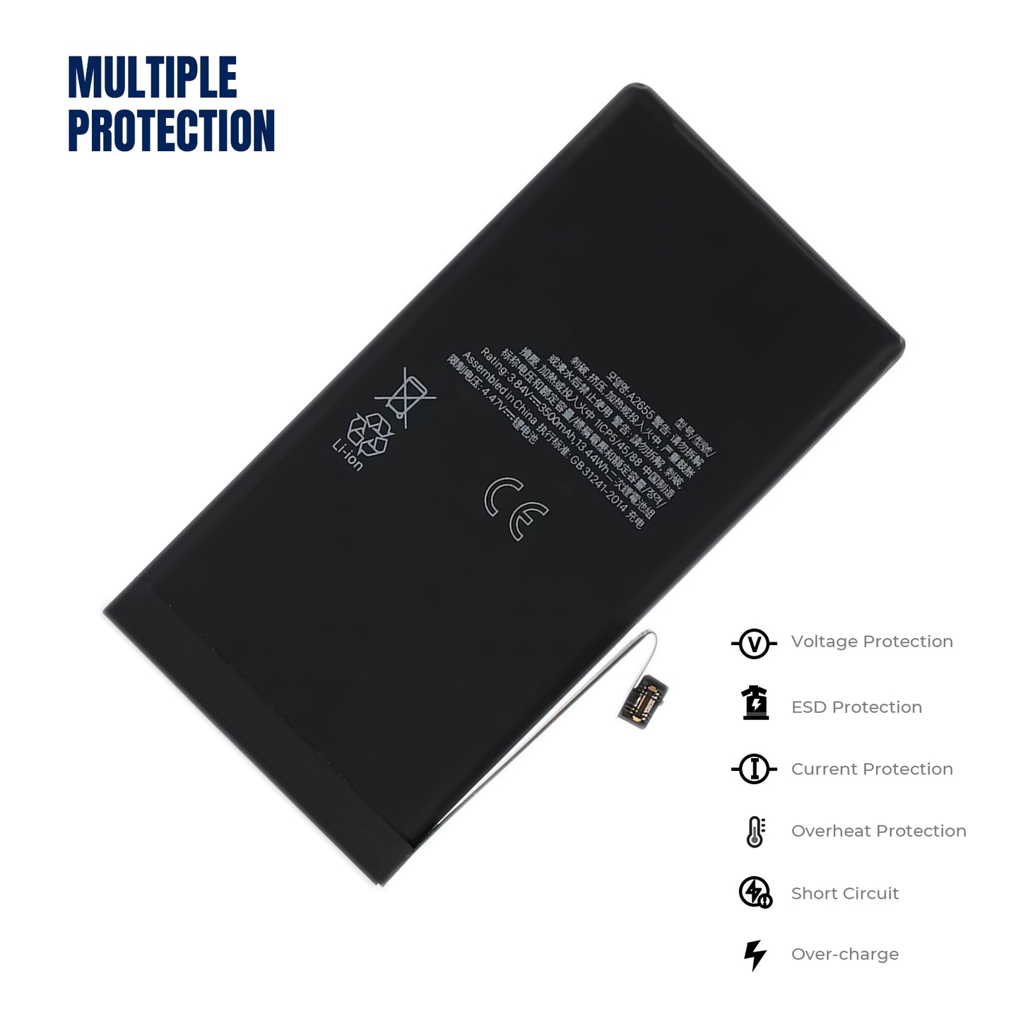 KELESY A2655 3.84V 3500mAh/13.44WH сменный литий-полимерный аккумулятор для Apple iPhone 13 аккумуляторные батареи