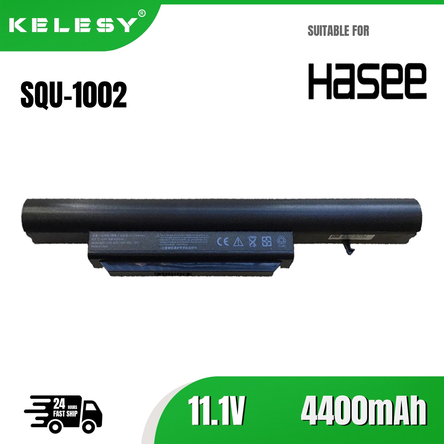 KELESY Hasee-Batería de 11,1 V para ordenador portátil, pila para Hasee A560P K580S K580P SQU-1008 SQU-1003, Haier R410 R410G