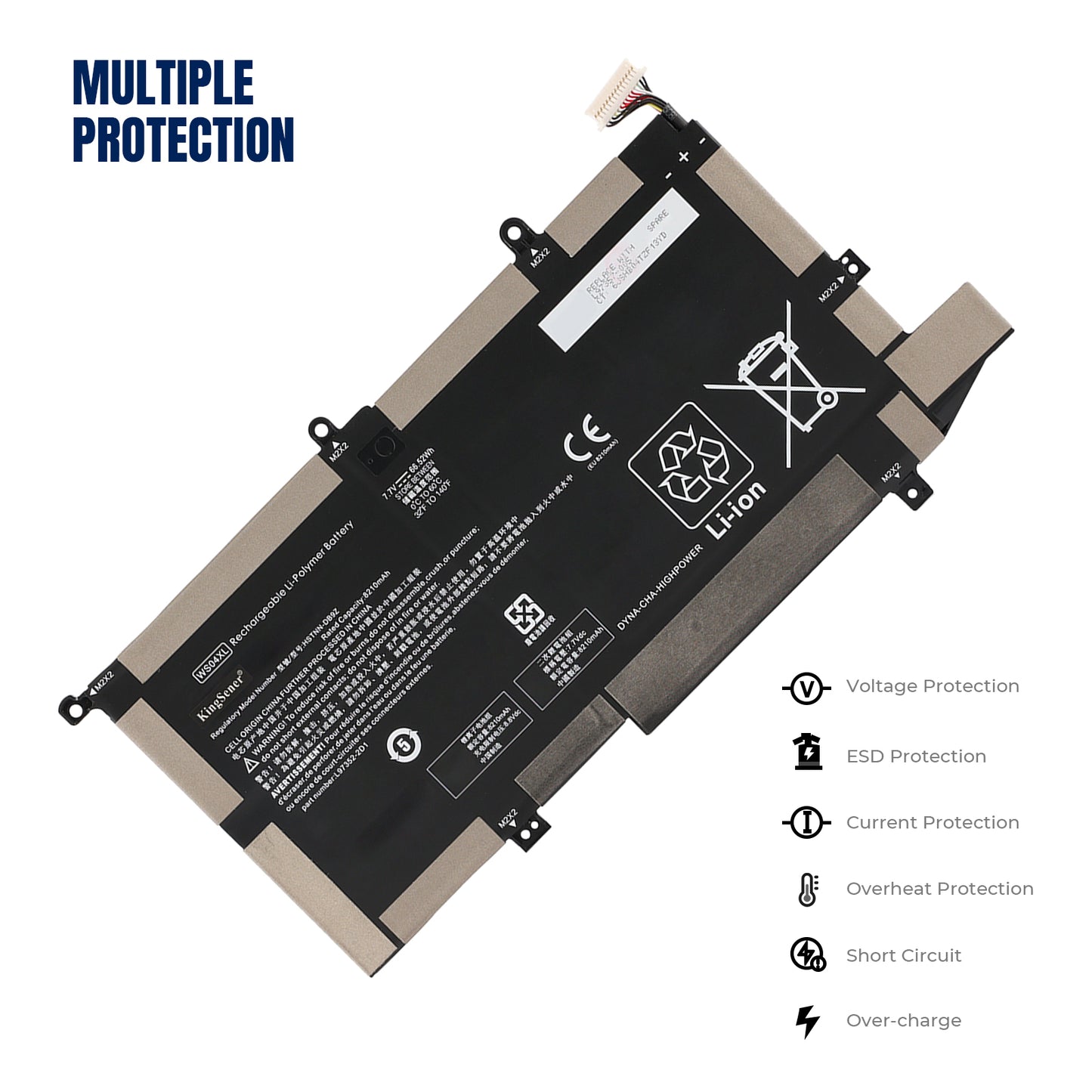 KELESY WS04XL Laptop Battery for HP Spectre X360 14-EA 14T-EA000 14-EA0007NA 14-EA0002NI 14-EA0003NS L97352-2D1 L97357-005