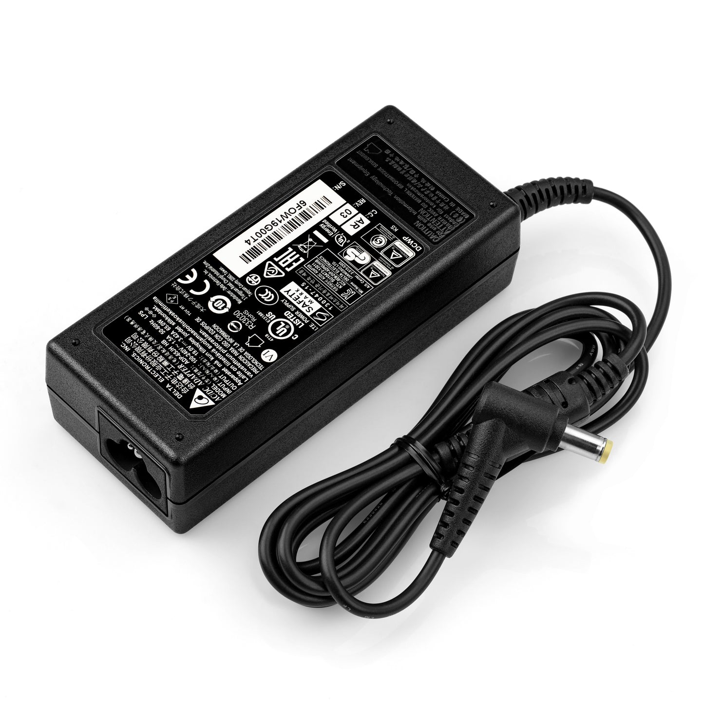 DELTA Laptop AC Adapter for Acer 65W 5.5*1.7 Yellow Tip, ADP-65JH HB