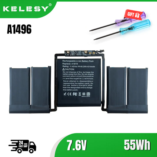 KELESY Nueva batería de ordenador portátil A1496 para Apple MacBook Air 13 "A1466 2012/2013/2014/2015/2017 MD760LL/A MD761CH/A