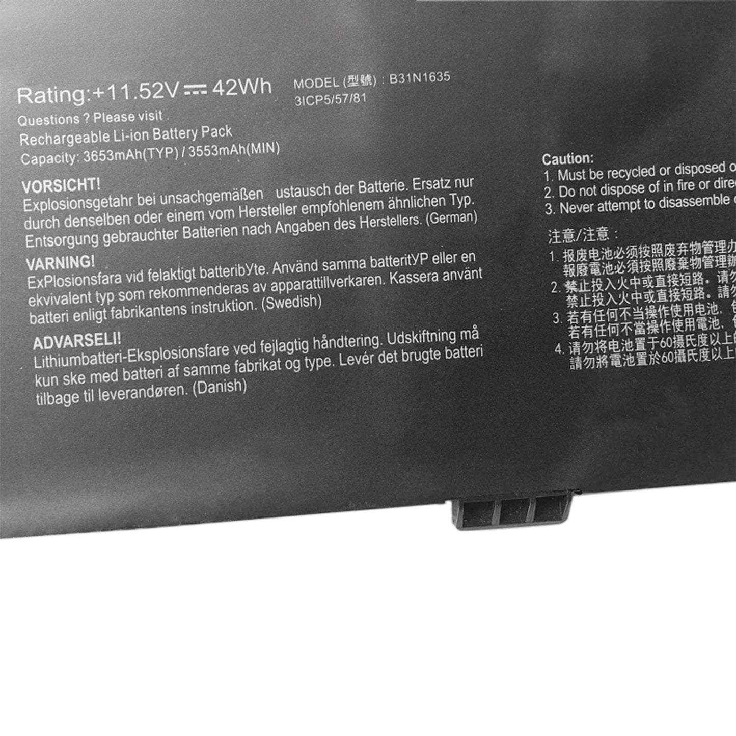 KELESY Nueva batería de ordenador portátil B31N1635 para ASUS VivoBook Pro 17 A705U N705U A705UA X705U X705UA X705UB X705UF
