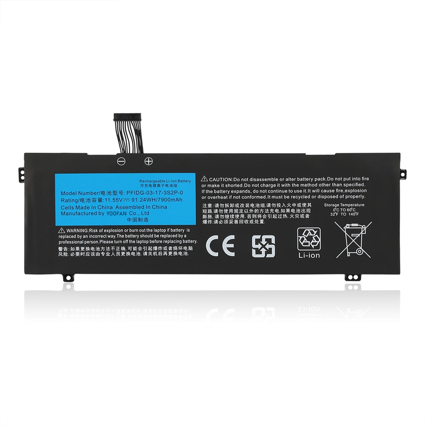 KELESY Batería de PFIDG-03-17-3S2P-0 para ordenador portátil, pila para Getac S2 UMI Air S1 Plus, para MECHREVO Code 01 Air II